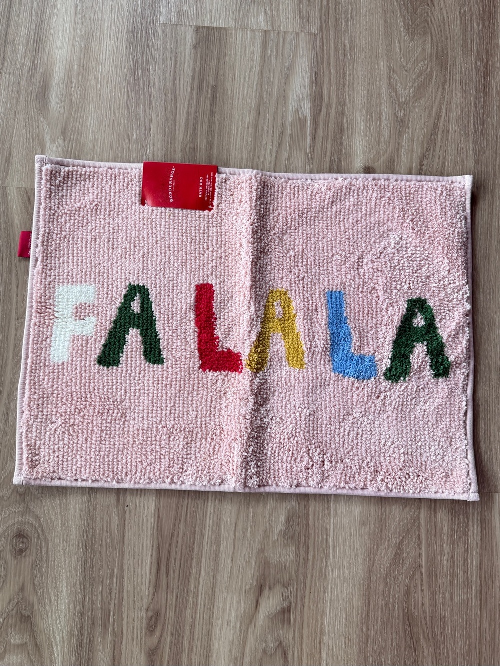 Wondershop Pink 'FA LA LA' Bath Mat